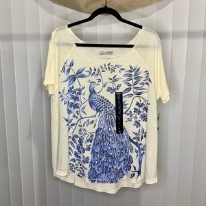 Lucky Brand peacock tee